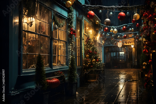 Christmas night in the city, AI Degenerative