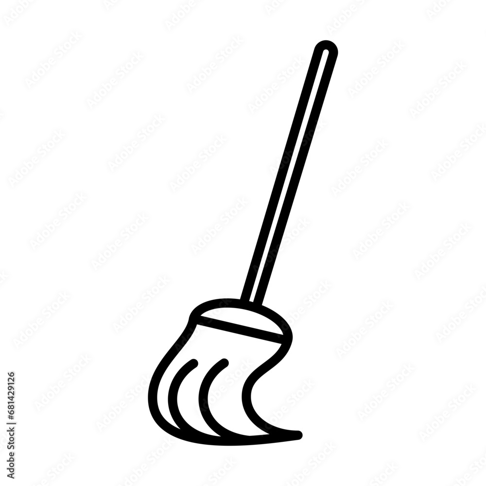 Broom icon vector design template illustrator on transparent background Broom icon vector design template illustrator on transparent background