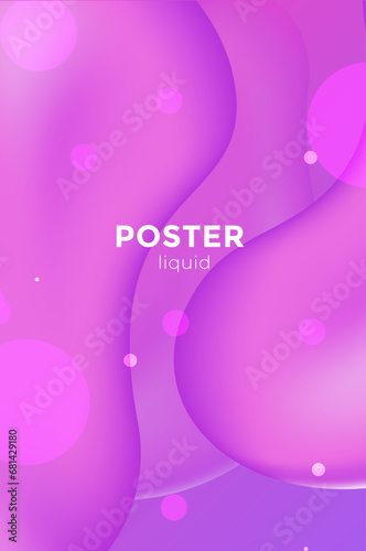 Abstract pink background with drops, Liquid banner, Liquid pink banner, abstract background with bubbles © Desig