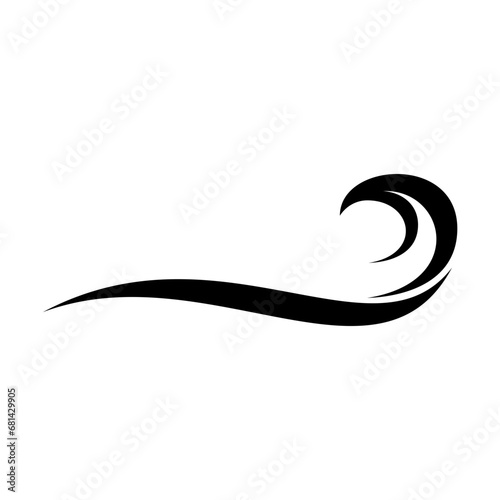 Swoosh icon vector design template illustrator on transparent background