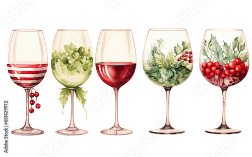 Celebration wine glasses vectors