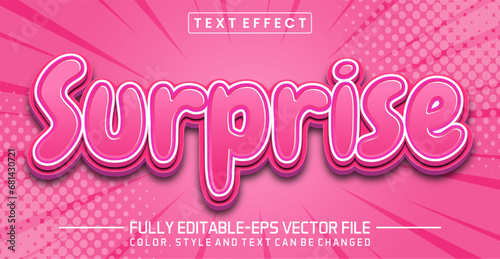 Surprise text editable style effect