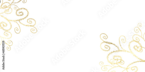 Gold Foil Frame gold splatter frames glitter,Gold stroke background. Gold sparkle splatter border.