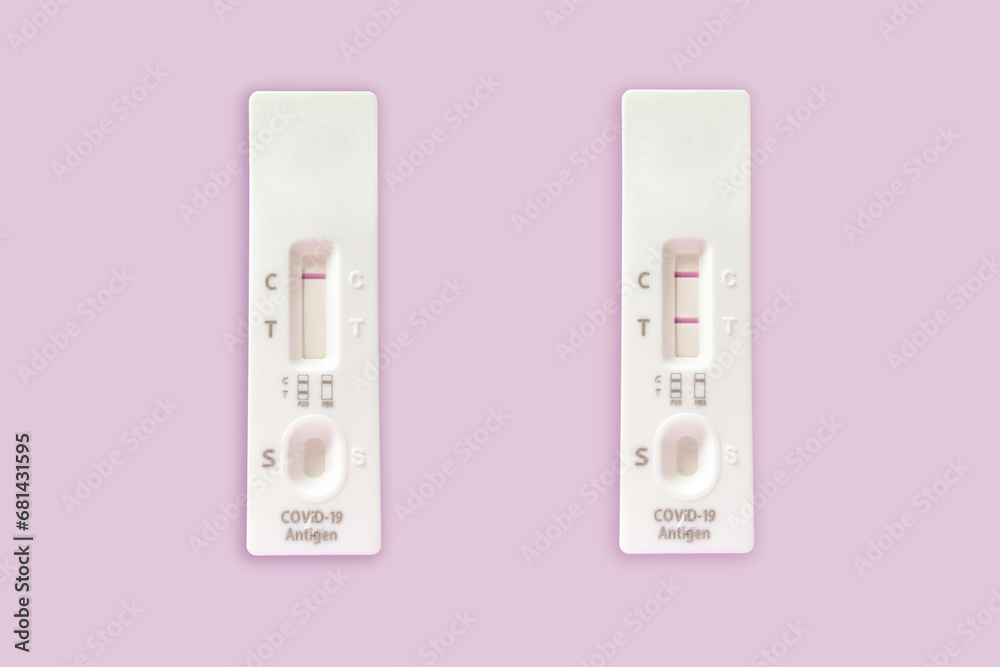positive and negative results of tests for the viral disease COVID-19 2019-November. A set of laboratory cards for testing for the new viral coronavirus sars-cov-2. positive and negative results of tests for the viral disease COVID-19 2019-November. A set of laboratory cards for testing for the new viral coronavirus sars-cov-2.