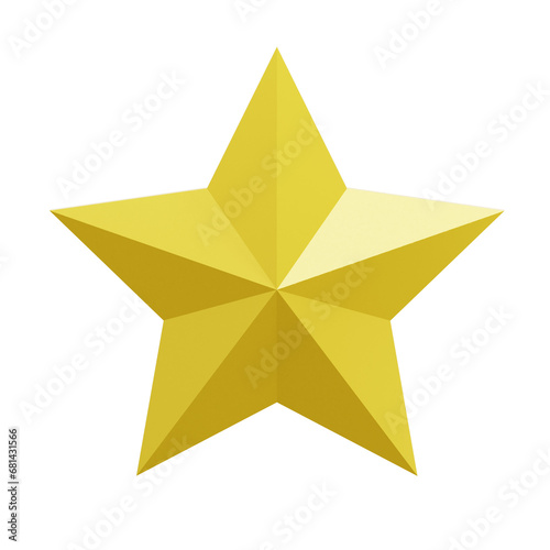 3D rendering Christmas Star Icon Object