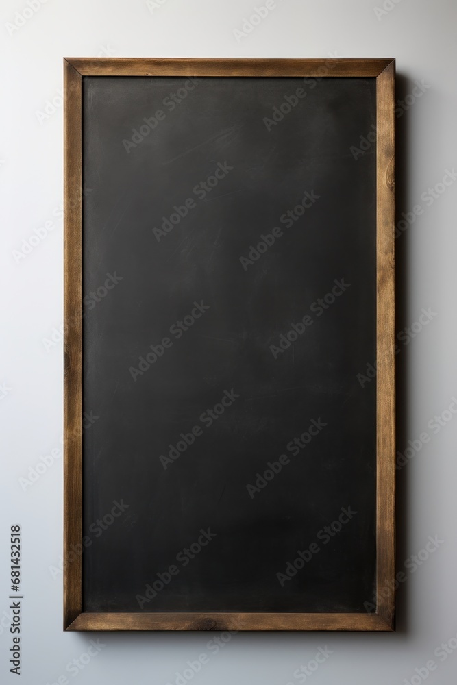 Empty blackboard on a white wall AI generated illustration Empty blackboard on a white wall AI generated illustration
