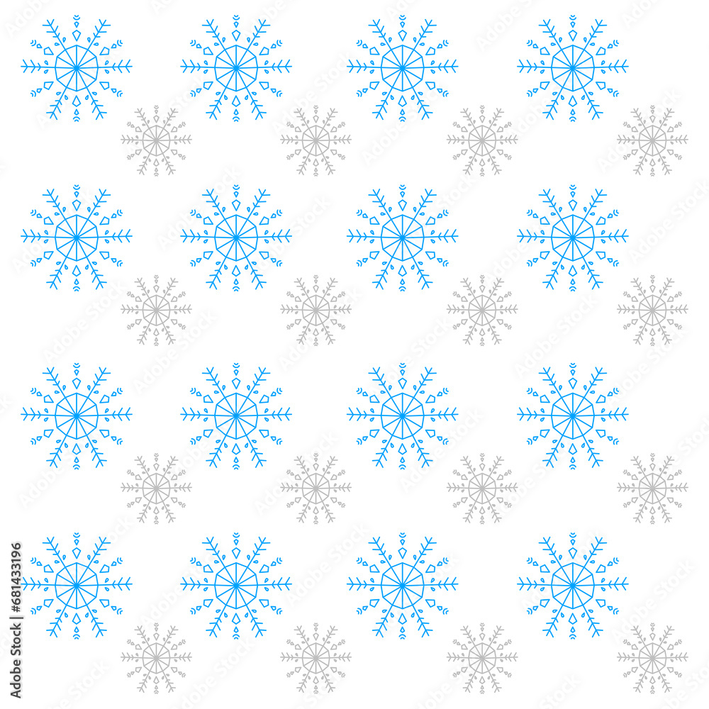 Christmas Snowflakes Pattern Texture Background Vector