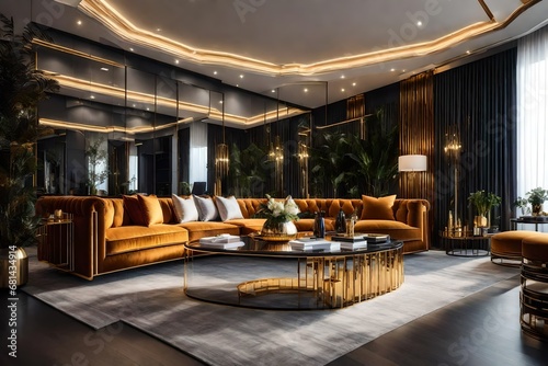 Luxury modern living room with elegant decor