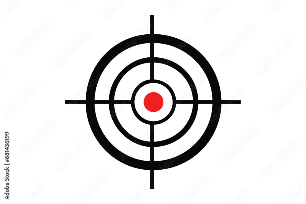 target icon with red dot on centre for precise target target icon with red dot on centre for precise target