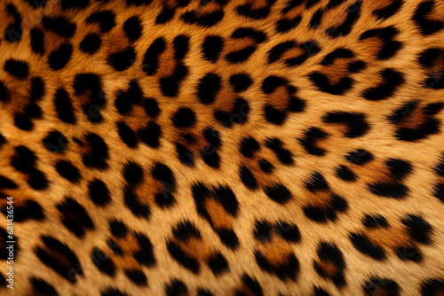 illustration of leopard fur skin texture background. Created with Generative AI