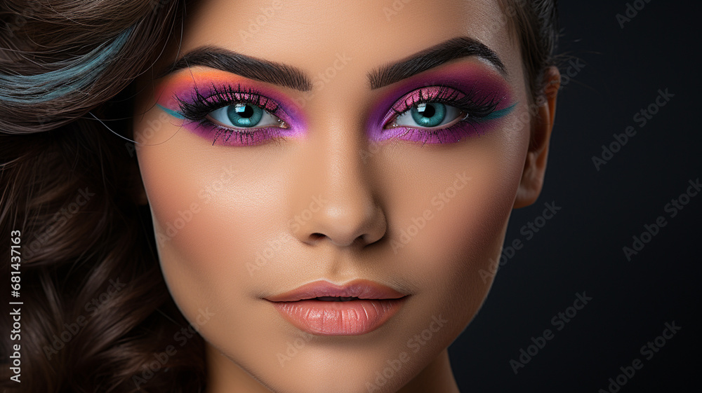 beautiful woman with creative makeup beautiful woman with creative makeup