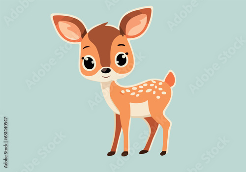 Vector of a cute fawn
