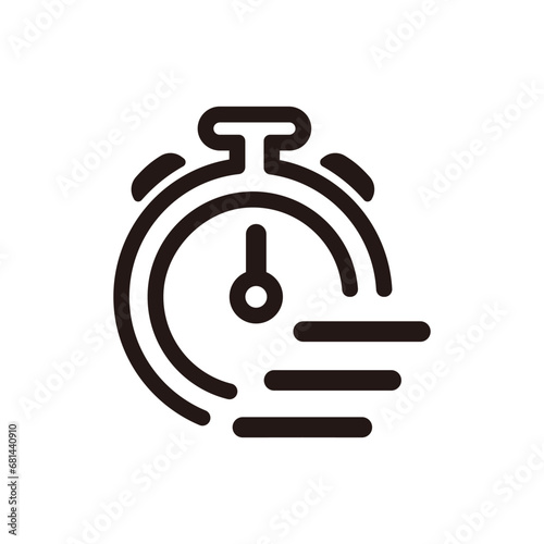 Stopwatch, timer ( quick, speed ) vector icon illustration