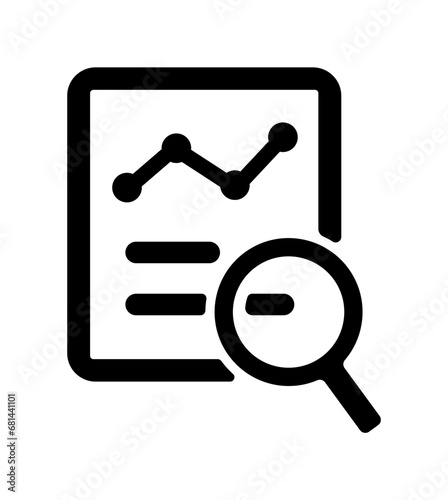 Fundamental analysis vector icon illustration