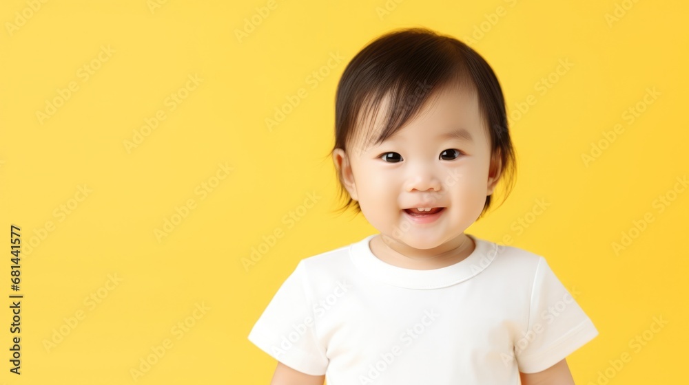 portrait of cute little girl with in white t shirt isolated on clean background portrait of cute little girl with in white t shirt isolated on clean background