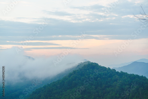 clouds over the mountains