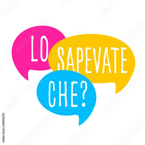 Lo sapevate che?