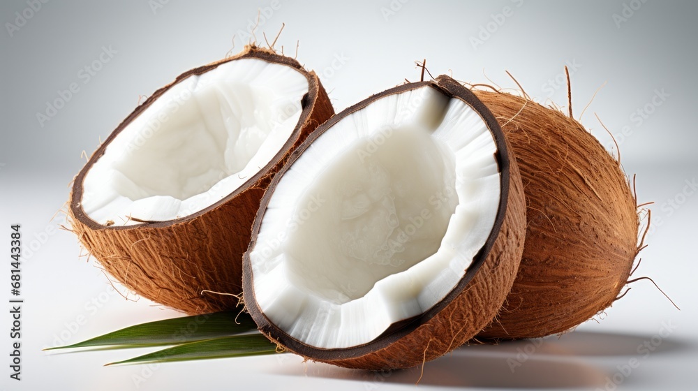 A coconut isolated on a white background
