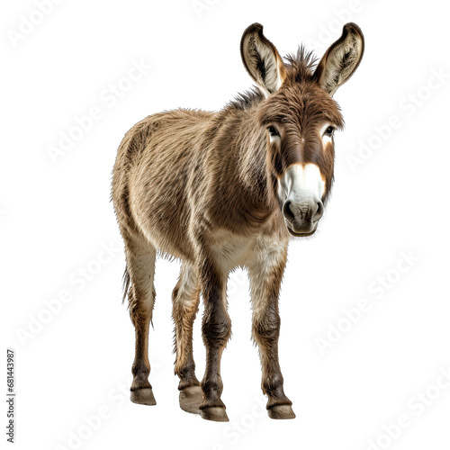 Donkey Isolated on Transparent or White Background, PNG