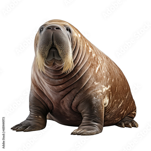 Walrus Isolated on Transparent or White Background, PNG