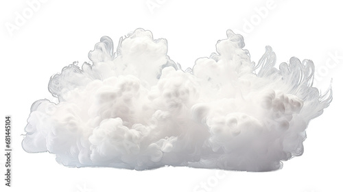 Gargantuan White Cloud Isolated on Transparent or White Background, PNG