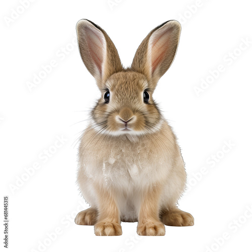 Rabbit Isolated on Transparent or White Background, PNG