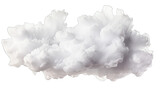 Boisterous White Cloud Isolated on Transparent or White Background, PNG