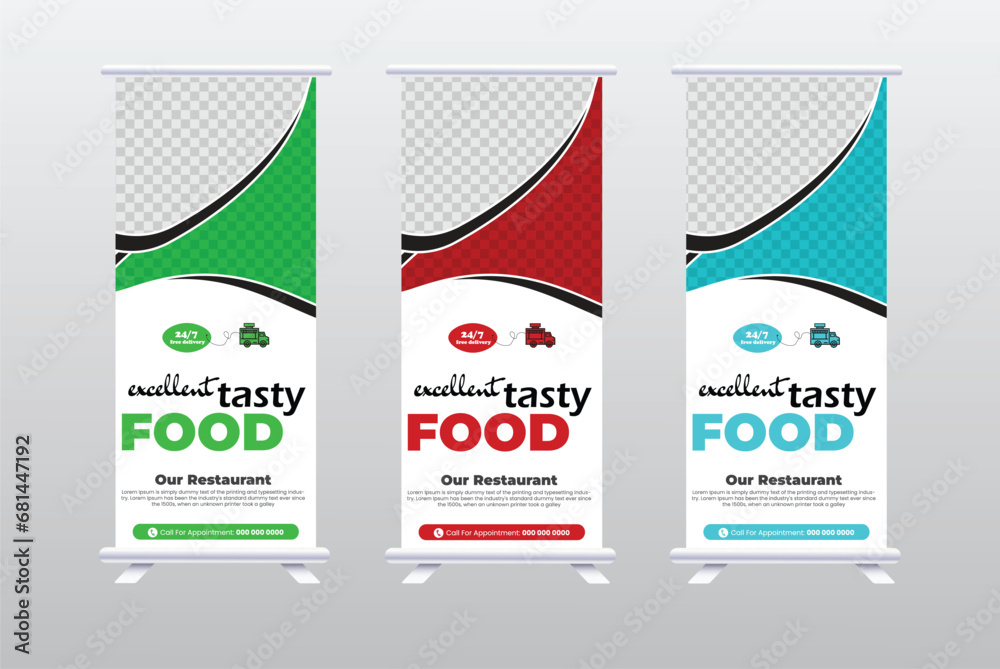 food Retractable Banners design template