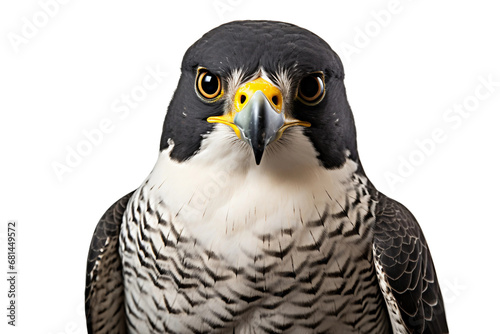 Peregrine Falcon isolated on transparent background. Generative Ai