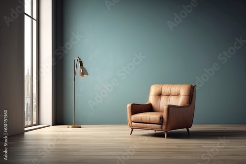 A Solitary Seat Bathed in Natural Light, Adjacent to a Window with a View