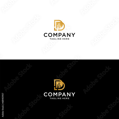 Modern construction business logo "DB".