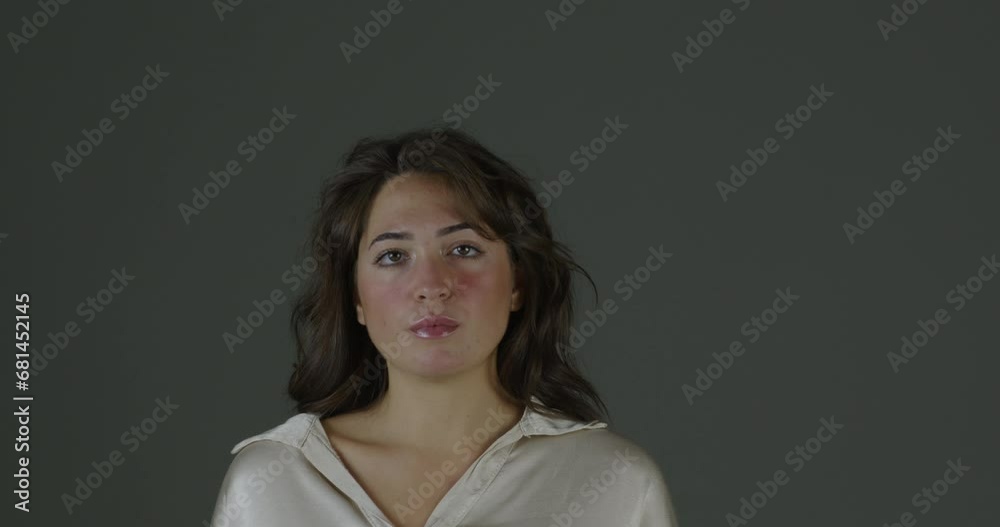 Young woman has had enough of enduring Young woman has had enough of enduring