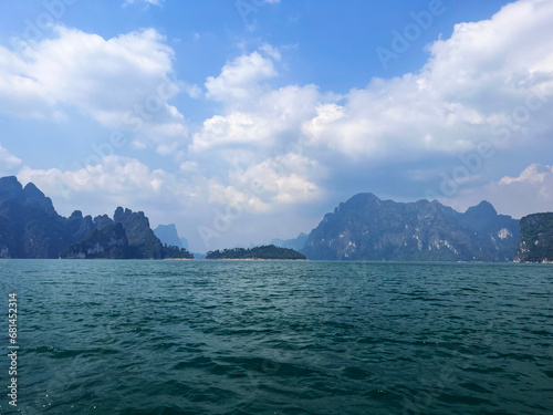 Beautiful view, Boat trip to the islands in Thailand. Khao Sok National Park and Cheo Lan Lake. Nice shoot. © Ekaterina