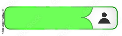 Green Profile Iconic web vector button 