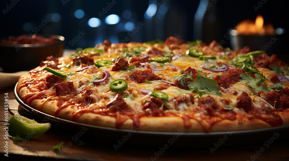 pizza in a box HD 8K wallpaper Stock Photographic Image 