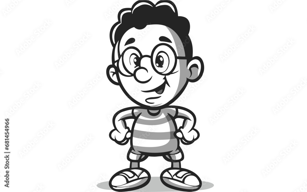 character of a person with a smile vector illustration character of a person with a smile vector illustration
