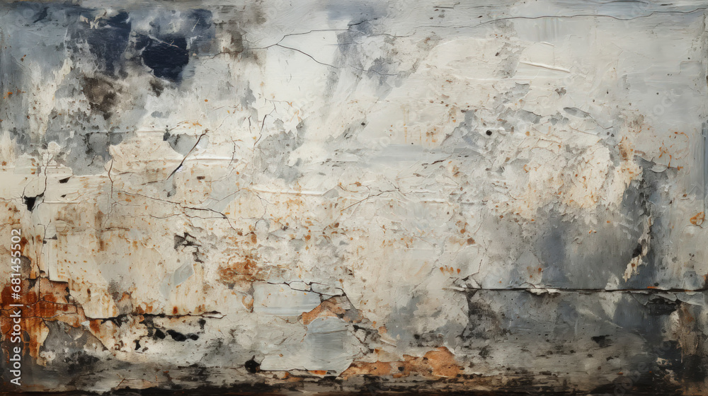 Cracked gray concrete texture closeup background. Rough old building wall. Generative AI Cracked gray concrete texture closeup background. Rough old building wall. Generative AI