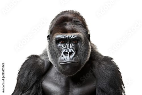Powerful Gorilla Presence on transparent background © noman