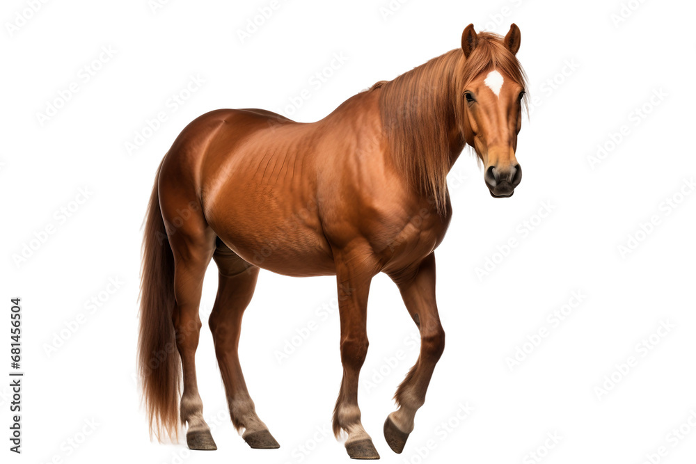 Detailed High-Resolution Horse Portrait on transparent background