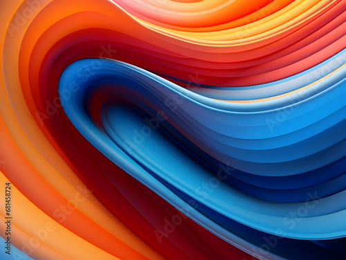 A Mesmerizing 3D Abstract Multicolor Visualization, colorful 3D abstract background design, Minimalistic pattern of simple shapes. Bright creative symmetric texture,  ai generated photo