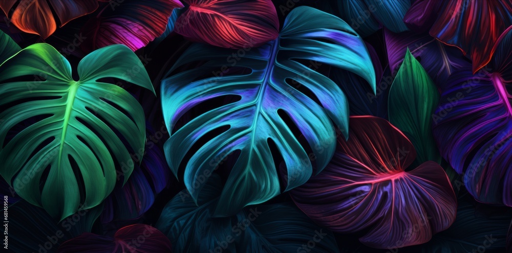 modern tropical texture of colorful palm leaves pattern background modern tropical texture of colorful palm leaves pattern background