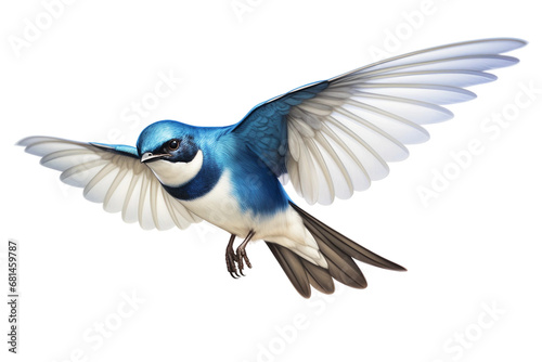 Tree Swallow Isolated on transparent background. Generative Ai