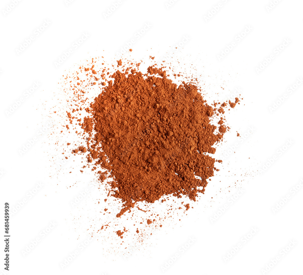 Cocoa Powder Isolated, Cacao Dust Pile, Dry Ground Cocoa Beans, Cocao Powder Pile for Chocolate Cocoa Powder Isolated, Cacao Dust Pile, Dry Ground Cocoa Beans, Cocao Powder Pile for Chocolate