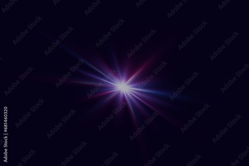 A flash of light that creates a speed effect. The flare of the special effect of an explosion of light.