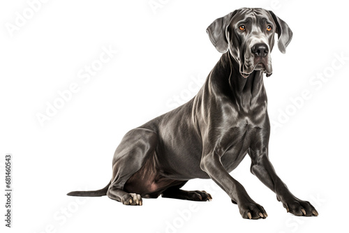 Photograph of Great Dane Dog on transparent background photo