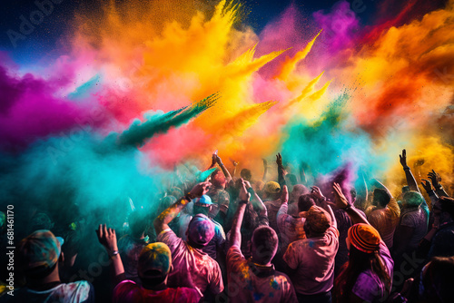 Holi color festival celebration .
