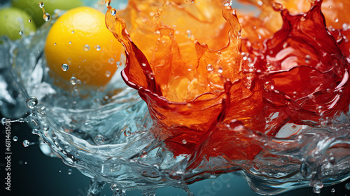 orange in water HD 8K wallpaper Stock Photographic Image 