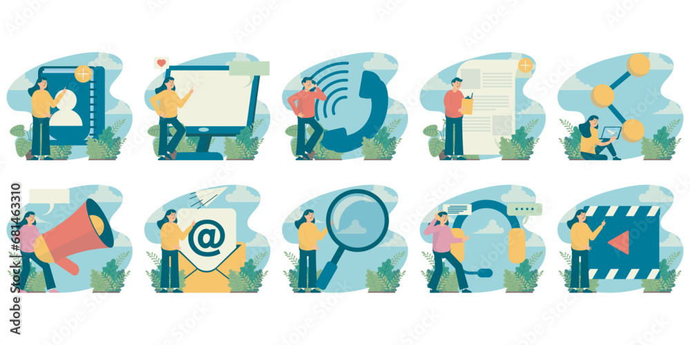 Communication and Media Illustrations Communication and Media Illustrations