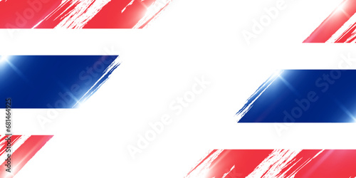Free Download Thailand Flag in Brush Paint Style with Shining Effect. National Thailand Flag - GFXLoad
