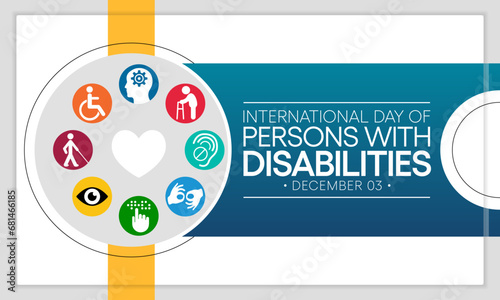 International Day of Persons with Disabilities (IDPD) is celebrated every year on 3 December. to raise awareness of the situation of disabled persons in all aspects of life. Vector illustration